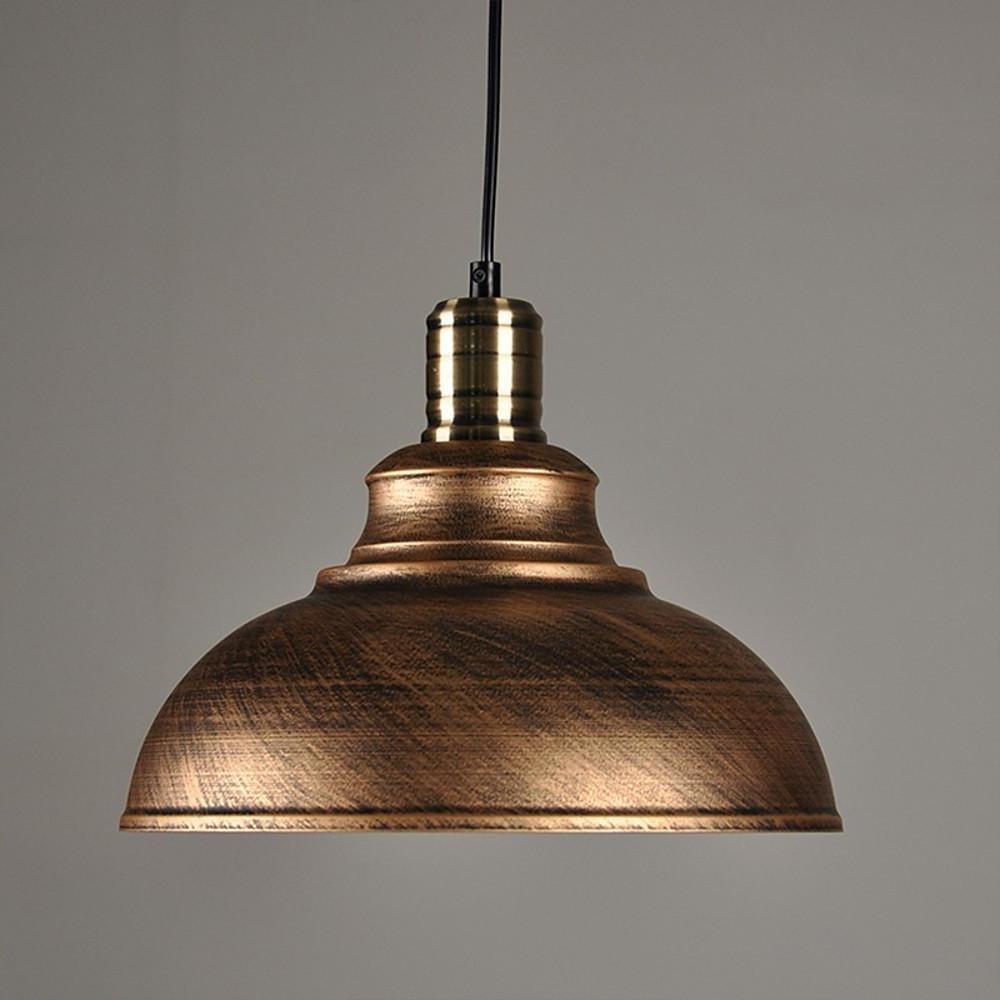 Semi Globe Metal LED Vintage Pendant Light Hanging Lamp for Home Office